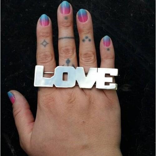 Fashion Hand Bracelets Bangles For Women Customizable Three-finger Ring Silver Palm Bracelet Cuff For Women 3 colors