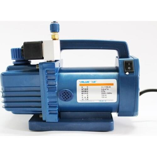 V-i115S-M reliable Hvac rotary-vane vacuum pump 220V 150W Suitable for R410A R134A R22 R407C R12
