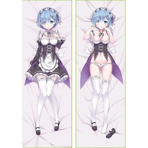 Anime RE ZERO Starting Life In Another World Pillow Covers Rem Emilia Sexy 3D Double-sided Bedding Hugging Body Pillowcase