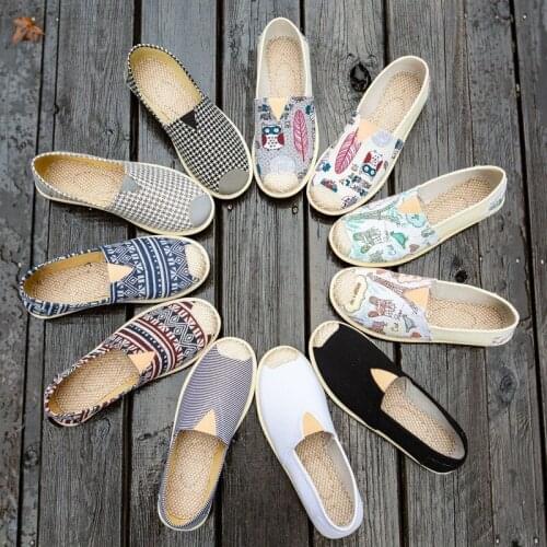 BJYL 2020 New Womens Sneakers Shoes Flat Spring Female Canvas Vulcanized Ladies Slip On Breathable Casual Loafers B575