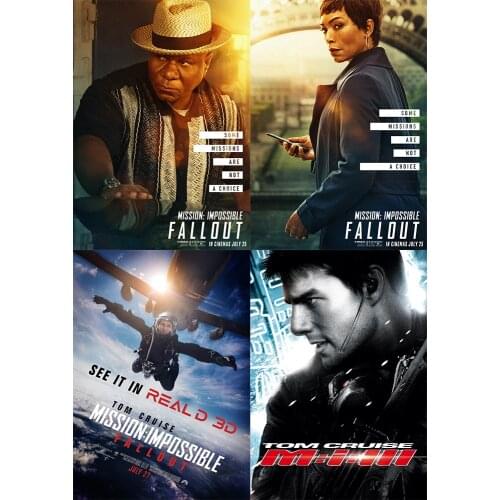 Mission:Impossible-Fallout Poster Clear Image Wall Stickers Home Decoration High Quality Prints White Coated Paper home artBrand
