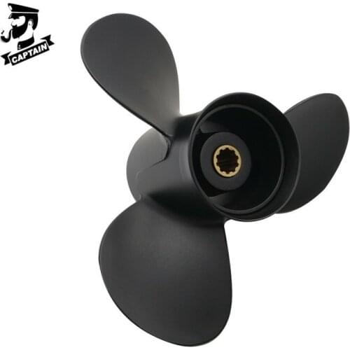 Captain Propeller 9.7x10 Fit Tohatsu Outboard Engines MFS25B MFS30B Aluminum 10 Tooth Spline RH 3R0B645210