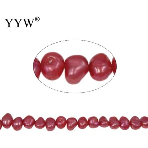 Purplish Red 5-6mm Baroque Cultured Freshwater Pearl Beads High Quality Pearl For Diy Women Necklace Bracelet Jewelry Making