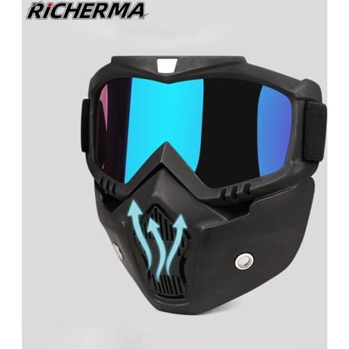 Dustproof Motocross Glasses Adjustable Motorcycle Goggles Breathable Full Face Protective Dirt Bike Motorbike Dirt Bike Off-road