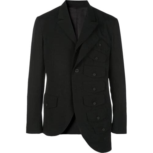 S~5XL 2020 New mens clothing Fashion original suit show custom-made multi-pocket multi-layer plus size suit jacket