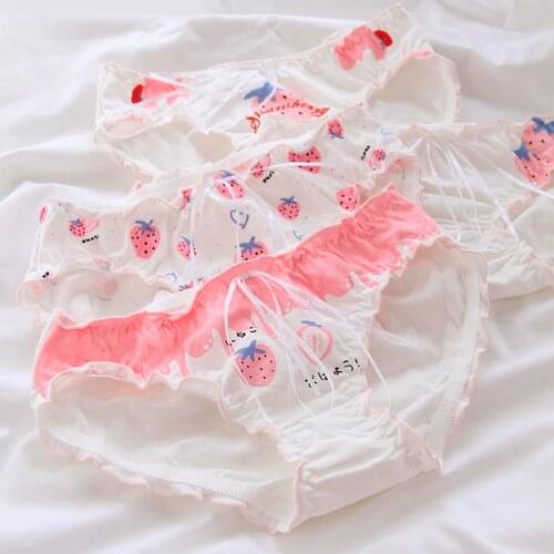 Girls Cotton Panties Children Cute Strawberry Panties Sweet Underwear Kids Breathable Panties Young Girls Short Briefs Majtki