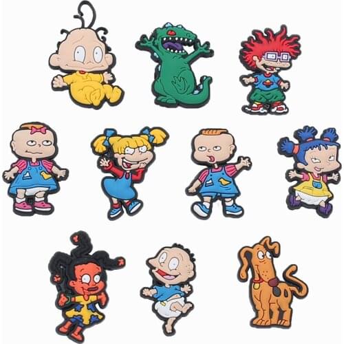 New product 1pc shoe decoration/croc shoe charms/shoe accessories for clogs kids school gift fit wristband croc jibz