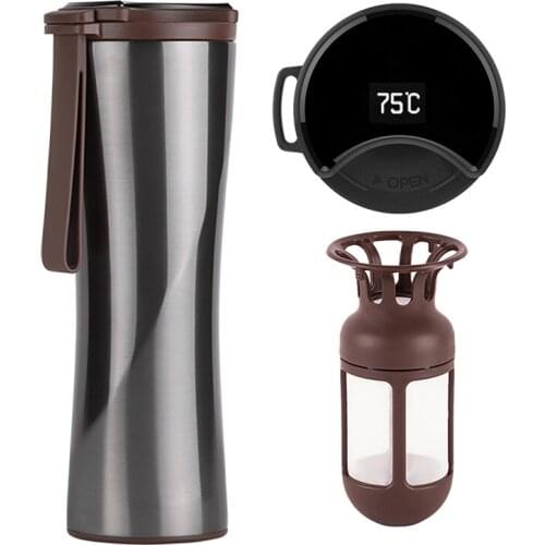 Thermos Smart Travel Cup Thermos Touch Temperature Display Sports Cup Stainless Steel Coffee Cup
