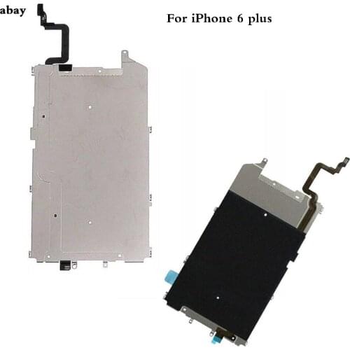High Quality NEW LCD Metal Backplate Shield with Home Button Extend Flex Cable for iPhone 6 6 Plus 4.7" 5.5"