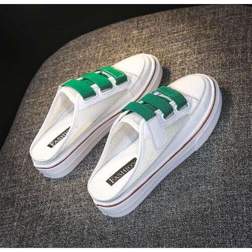 Sandals And Slippers Female 2019 New Out Wearing Net Red Summer Fashion Wild Lazy Baotou Flat Bottom Half Tide Platform