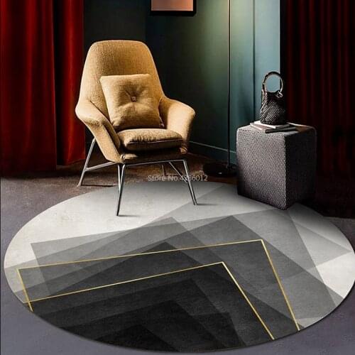 Golden Diamond Velvet Round Carpet Living Room Coffee Table Blanket Computer Chair Cushion Net Red Bedroom Bedside Blanket
