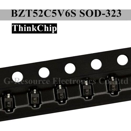 100pcs) BZT52C5V6S SOD-323 SMD 0805 voltage stabilized diode 5.6V SOD323(Marking W9)