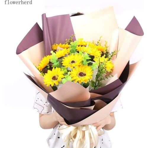 20pcs Waterproof Two-color Bouquet Wrapping Paper Paper Craft Floral Diy Flower Wrapping Paper Christmas Decoration Party Tools