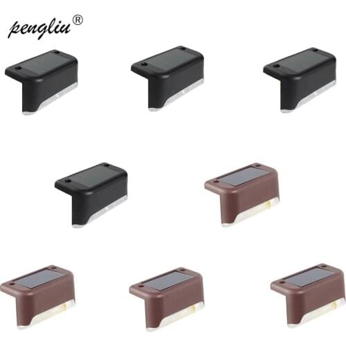 4/8 Packs Solar Deck Light Outdoor Solar Powered Sunlight Waterproof Led Fence Lamp for Patio Stairs Garden Pathway Step Yard