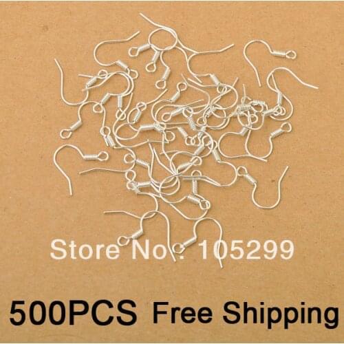 500PCS A Lot Wholesale Making Jewelry Findings 925 Sterling Silver Plated Hook DIY Jewelry Design Ear Wire Nice