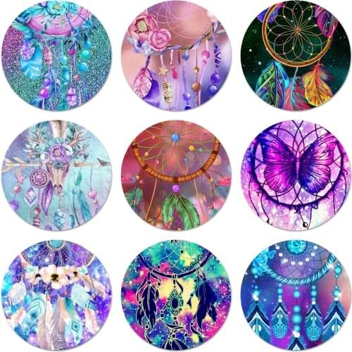 58mm Blue Dreamcatcher Art Icons Pins Badge Decoration Brooches Metal Badges For Backpack Decoration