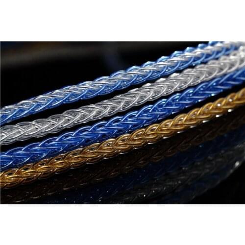 8 share woven silver plated earphone repair upgrade line 1.2meter