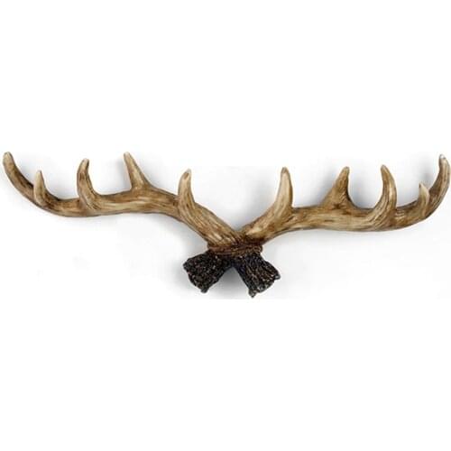 American Retro Antler Decorative Wall Hanging Coat Rack Closed Door Wall Clothes Hanger Decoration Wall Cast Iron Hook