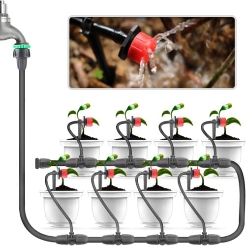 Automatic Irrigation Set Adjustable Red Eight-hole Dripper Balcony Lazy Potted Plant Watering Garden Droplet System Accessories