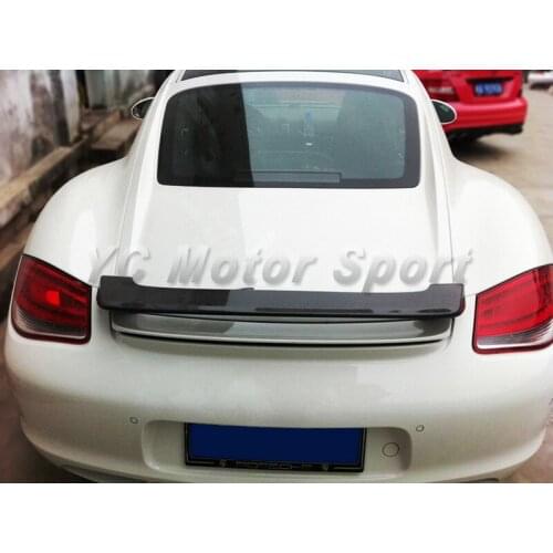 Car Accessories Carbon Fiber TA2 Style Trunk Spoiler Fit For 2006-2012 Cayman Boxter 987 Rear Spoiler Trunk Wing