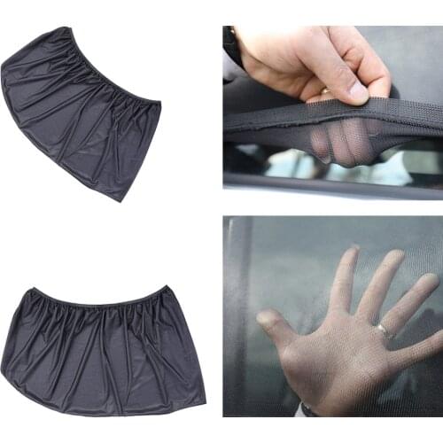 2pcs/set Auto Mesh Backseat Block Curtains Side Window Sock Car Sunshade Protector Visor Mosquito Cover Net For SUV Business Car