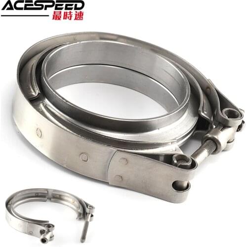 Car Motocycle Steel Stainless Flange V band Exhaust Clamp V-Band Size 2 2.25 2.5 2.75 3 3.25 3.5 3.75 4 Inch