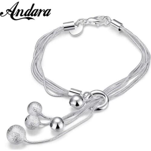 Fashion 925 Sterling Silver Bracelet Snake Bone Bead Bracelet for & Woman Jewelry Wedding Gift