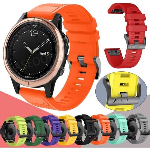 26 22mm Easy fit Silicone smart watch bracelets For Garmin Fenix 6X 6 Pro 5X 5 Plus 3 HR Mk2 945 Quick Release Accessory Correa
