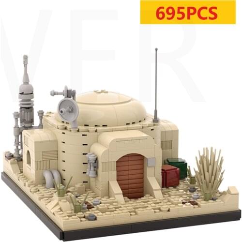 Buildmoc MOC-50144 Owen Lars' Home on Tatooine Building Blocks Series DIY Architecture Bricks Toys for Kids Children Xmas Gift