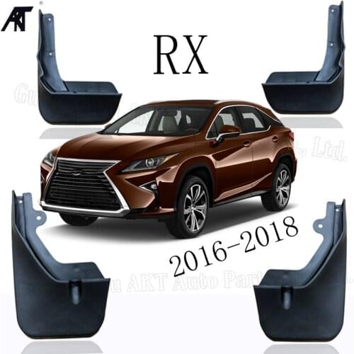 Black Front &Rear Mud Fender Flaps Splash Guard Mudflaps Mudguard Cover Trim For Lexus RX series （AL20) 2016-2018 Mud Flap 4pcs