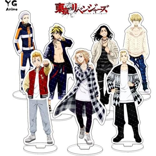 Anime Tokyo Revengers Figure Acrylic Stand Manjiro Ken Takemichi Hinata Atsushi Cosplay Model Plate Desk Decor Standing Fans Hot