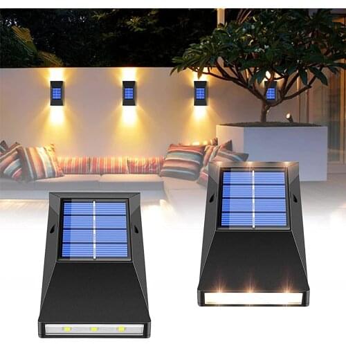 SMY Solar Fence Wall Lights Outdoor, LED Up and Down Wall Lights for Garden, Fence, Yard, Driveway, Front Door and Pathway