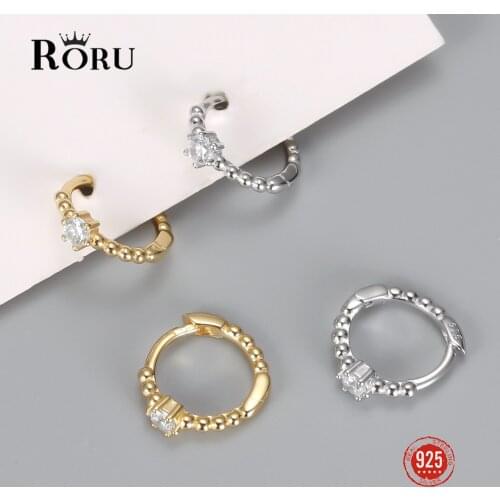Hot Sale 925 Sterling Silver Earring Gold Color Small Circle Hoop Earrings For Women Birthday Simple Noble Jewelry Gift NO.11