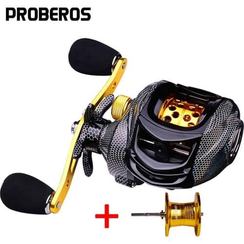 PROBEROS PROBEROS Baitcast Reels&Spool Combo 7.2:1 Laser Carbon Cloth Colors Lure Reel 3+1 Ball Bearings Fishing Reel 10KG Drag