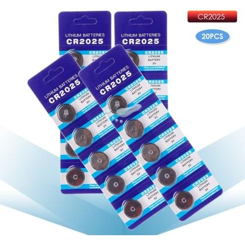 Kpay 20pcs CR2025 Button Batteries CR2025 BR2025 DL2025 Cell Coin Li-lon Battery 3V CR 2025 Watch Electronic Toy Remote Car Key