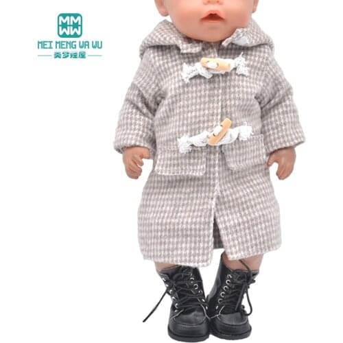 Doll Clothes 17 Inch 43cm Toys Baby New Born doll accessories Woolen coat Girls gift