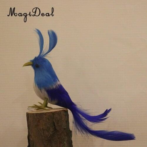 MagiDeal Artificial Feathered Birds Tree Decorations Craft Ornaments Figure Figurines Model Christmas Decor Gift