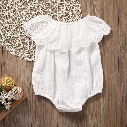 Cute Newborn Toddler Kids Girl Clothes Sleeveless Romper Floral Jumpsuit Baby Clothing Outfit Sunsuit