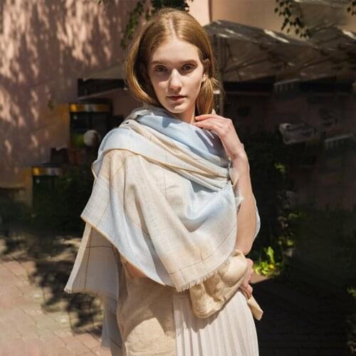 Fashionable womens wool scarf womens warm autumn and winter lightweight Sequin yarn woven high-grade shawl