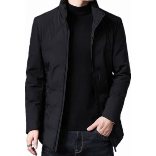 2020 Autumn Winter Mens Business Fashion Casual Black Warm Cotton Jacket Clothing Casaco Jaqueta Masculina Erkek Abrigos Casaca