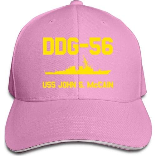 Cap For Men 2021 Navy USS John S McCain DDG 56 Gold Adjustable Baseball Caps Vintage Sandwich Cap