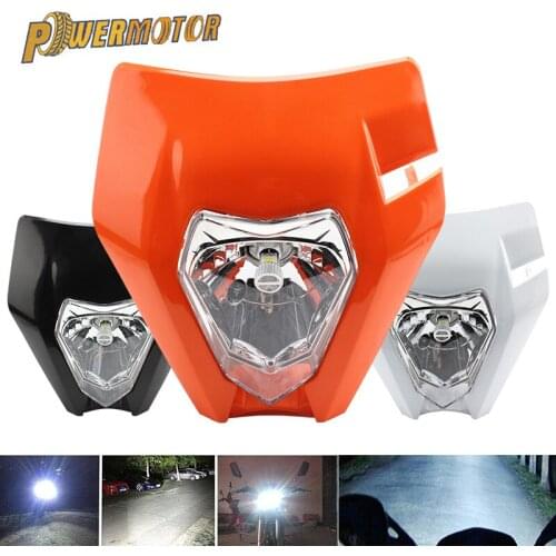 New Motorcycle LED Headlight Headlamp Lamp For EXC XCF SX SXF XC XCF SMR CR YZF DRZ Supermoto 125 150 250 350 450 530 Enduro