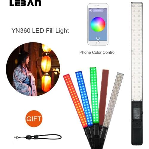 New Yongnuo YN360 Pro LED Video Light 360pcs 3200K-5500K RGB SMD Lamp Full color