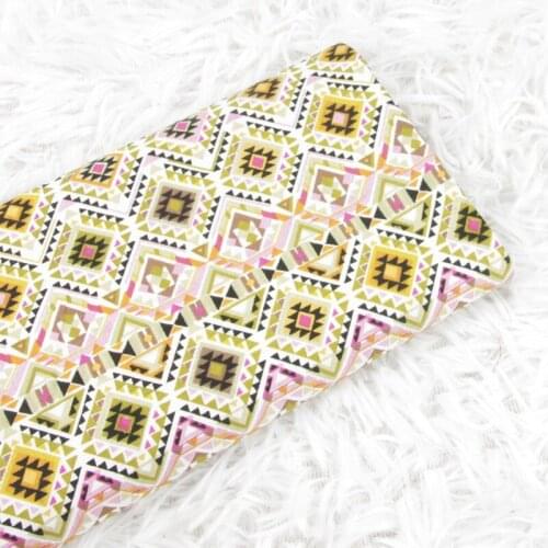 Half Meter Plain Cotton Fabric With Geometric Print Handmade DIY Bag Garment Dress Material 100% cotton T1234