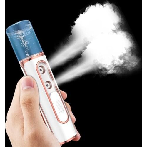 2in1 Creative Facial Steamer Double-hole Sprayer Nano Mist Spray Home Moisturizer for Face Portable Handheld Beauty Instrument