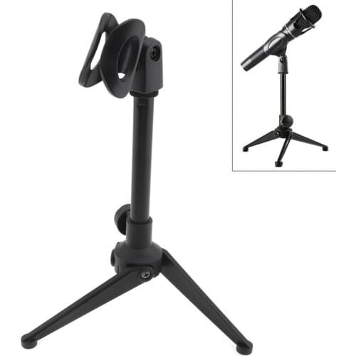 Portable Plastic Microphone Three-Legged Lifting Stand 180 Degree Rotation Angle