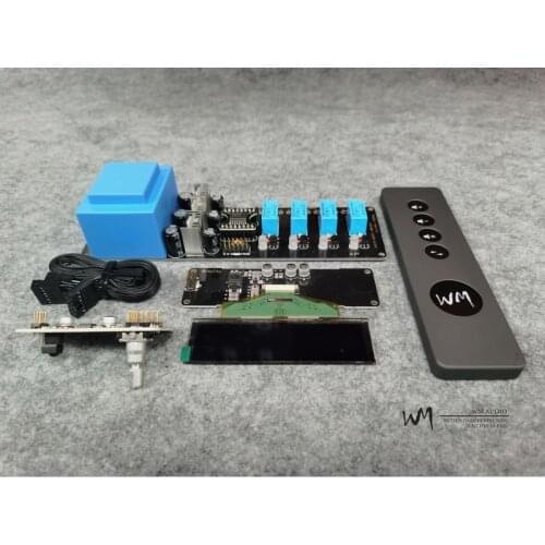 Latest PGA2311 remote control HiFi volume kit, potentiometer, multi-channel audio input, with touch all-aluminum remote control