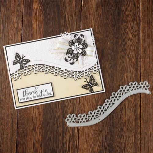 YaMinSanNiO Flower Border Edge Metal Cutting Dies for Scrapbooking Card Album Embossing Diecut Template Home Diy Craft Dies New