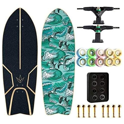 Skateboard 32", Youth Surfboard 9.8", City Road Land Cruiser 3.0 Complete, Suitable for Adults and Children Surfing Enthusiasts