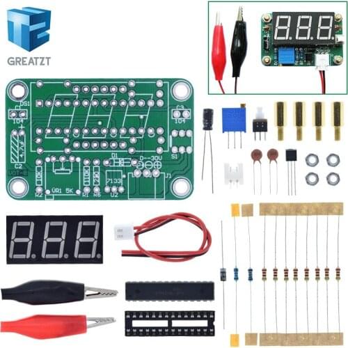 GREATZT 1 Set DC 3.5 ~ 25V VOT-8 DIY Voltmeter Kit Voltage Meter DIY Electronic Production Suite